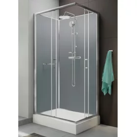   Négyoldalról zárt szögletes zuhanykabinok kpl-KCKN/ CLIIa-80x120 /króm keret és ezüst hátfallal