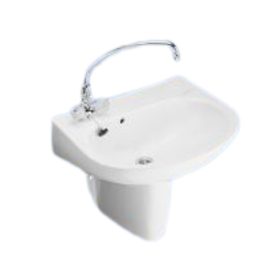   Alföldi Bázis 4196 falra szerelhető mosdó 60x44cm - balos kivitel