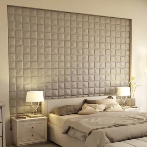 Biggore 3D falpanel 60x60cm - acél szürke
