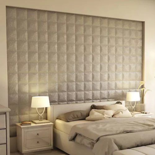 Blancas 3D falpanel 40x40cm - acél szürke