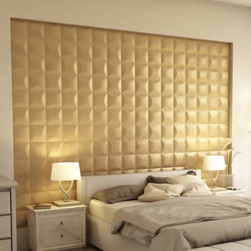 Blancas 3D falpanel 40x40cm - korona arany