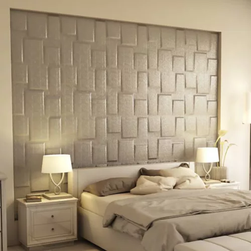 Bonete 3D falpanel 60x60 cm - acél szürke