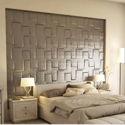 Bonete 3D falpanel 60x60 cm - fénylő antracit