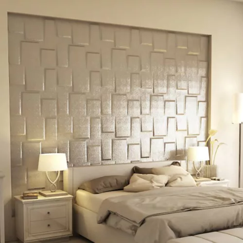 Bonete 3D falpanel 60x60 cm - francia krém
