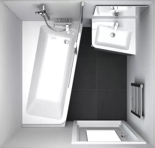 10° akrilkád 170x100 jobbos fehér