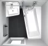 10° akrilkád 160x95 balos fehér