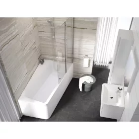 10° akrilkád 160x95 jobbos fehér