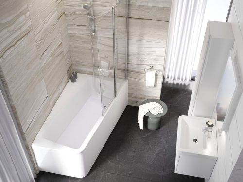 10° akrilkád 160x95 jobbos fehér