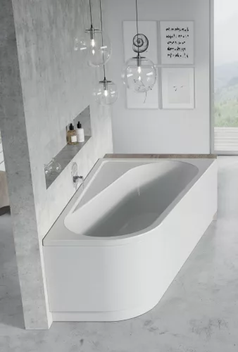 Chrome akrilkád 170x105 jobbos, fehér
