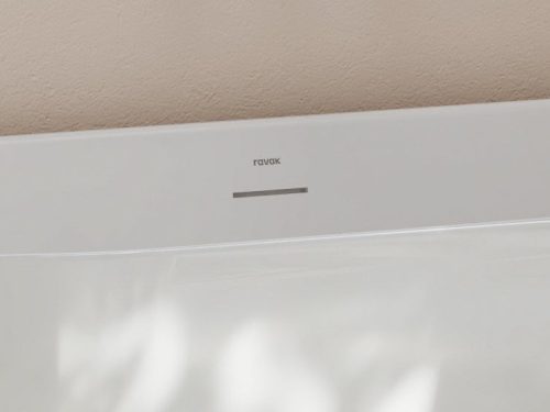 Freedom O Tec 170x77 akrilkád, fehér szabadonálló, fehér/fekete/króm lefolyó