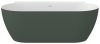 Freedom Wall II Tec 170x87, akrilkád, Grey Green/fehér, fehér lefolyó