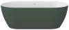 Freedom Wall II Tec 170x87, akrilkád, Grey Green/fehér, fehér/fekete/króm lefolyó