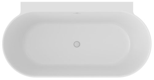 Freedom Wall II Tec 170x87, akrilkád, Grey Green/fehér, fehér/fekete/króm lefolyó