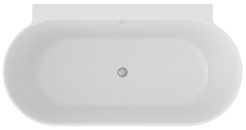 Freedom Wall II Tec 170x87, akrilkád, Grey Green/fehér, fehér/fekete/króm lefolyó