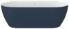 Freedom Wall II Tec 170x87, akrilkád, Deepsea Blue/fehér, fehér/fekete/króm lefolyó