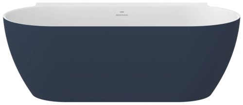 Freedom Wall II Tec 170x87, akrilkád, Deepsea Blue/fehér, fehér/fekete/króm lefolyó