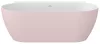 Freedom Wall II Tec 170x87, akrilkád, Alabaster Pink/fehér, fehér/fekete/króm lefolyó