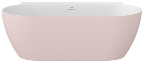 Freedom Wall II Tec 170x87, akrilkád, Alabaster Pink/fehér, fehér/fekete/króm lefolyó