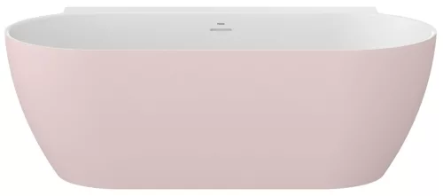 Freedom Wall II Tec 170x87, akrilkád, Alabaster Pink/fehér, fehér/fekete/króm lefolyó