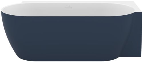 Freedom Corner II Tec 175x86 jobb, akrilkád, Deepsea Blue/fehér, fehér/fekete/króm lefolyó