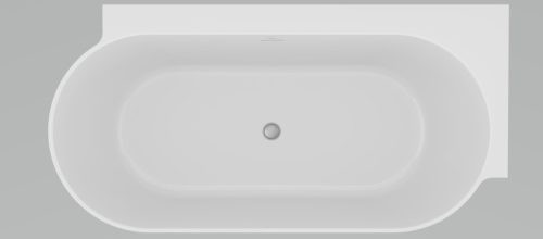 Freedom Corner II Tec 175x86 jobb, akrilkád, Smoke Grey/fehér, fehér/fekete/króm lefolyó