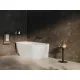 Freedom Corner II Tec 175x86 bal, akrilkád, fehér, fehér/fekete/króm lefolyó