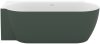 Freedom Corner II Tec 175x86 bal, akrilkád, Grey Green/fehér, fehér lefolyó