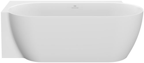 Freedom Corner II Tec 175x86 bal, akrilkád, matt fehér/fehér, fehér/fekete/króm lefolyó