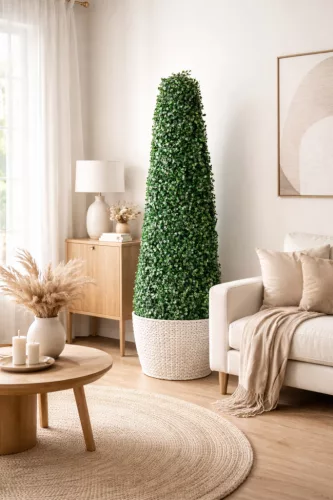 Műnövény gúla buxus nagy, 99 cm