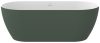 Freedom O Tec 170x77 akrilkád, Grey Green/fehér szabadonálló, fehér lefolyó