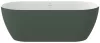 Freedom O Tec 170x77 akrilkád, Grey Green/fehér szabadonálló, fehér/fekete/króm lefolyó