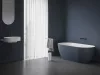 Freedom O Tec 170x77 akrilkád, Deepsea Blue/fehér szabadonálló, fehér/fekete/króm lefolyó