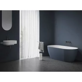   Freedom O Tec 170x77 akrilkád, Deepsea Blue/fehér szabadonálló, fehér/fekete/króm lefolyó