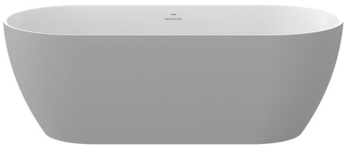 Freedom O Tec 170x77 akrilkád, Smoke Grey/fehér szabadonálló, fehér/fekete/króm lefolyó