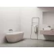 Freedom O Tec 170x77 akrilkád, Alabaster Pink/fehér szabadonálló, fehér/fekete/króm lefolyó