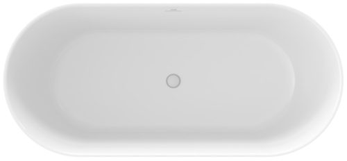 Freedom O Tec 170x77 akrilkád, Alabaster Pink/fehér szabadonálló, fehér/fekete/króm lefolyó