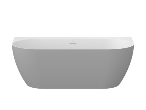 Freedom Wall Tec 170x87, akrilkád, Smoke Grey/fehér, fehér/fekete/króm lefolyó