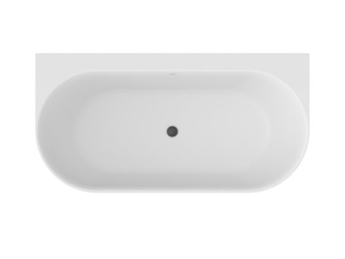 Freedom Wall Tec 170x87, akrilkád, Smoke Grey/fehér, fehér/fekete/króm lefolyó