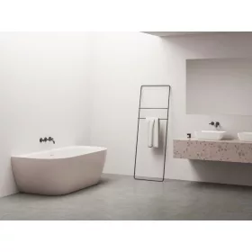   Freedom Wall Tec 170x87, akrilkád, Alabaster Pink/fehér, fehér/fekete/króm lefolyó