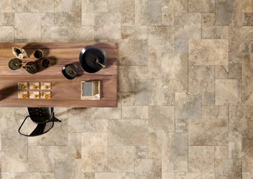 Codicer Crosscut Beige modular greslap - padlóburkolat 44x66 I.o.0,87m2/
