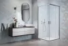 Comfort szögletes zuhanykabin slim 90x90 + zuhanytálca + szifon