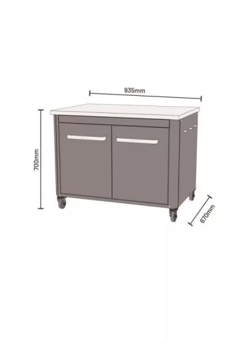 COZZE 2 részes alacsony 70 cm kültéri konyha modul