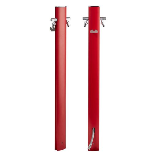 Fém álló kerti kút Totem 407, korallvörös