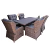 Rattan étkező garnitúra (dönt. fotel 6db+asztal) B (CYH775W-1B)