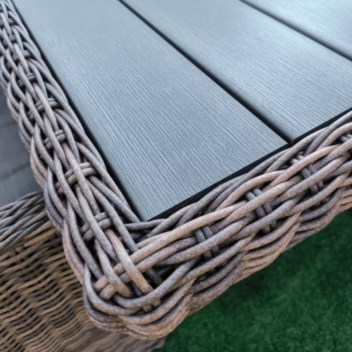 Rattan étkező garnitúra (dönt. fotel 6db+asztal) B (CYH775W-1B)