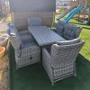 Rattan étkező garnitúra (dönt. fotel 6db+asztal)Sz (CYH775W-1SZ)