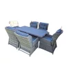 Rattan étkező garnitúra (dönt. fotel 6db+asztal)Sz (CYH775W-1SZ)