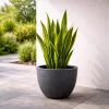 Kaspó műanyag HEOS ECO WOOD 57 cm, antracit