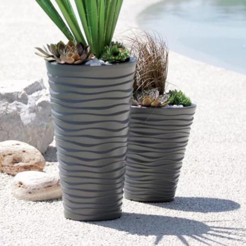 Kaspó Vízsz.Hullámos SAND/mocca/7529U