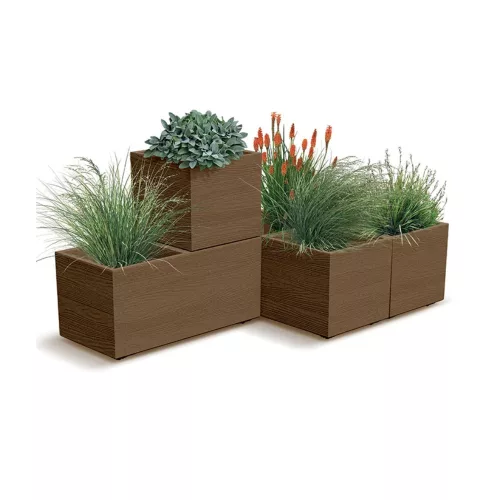 Kaspó MADERA SQUARE ECO WOOD 40 cm, natur(DMA400W/4665W)